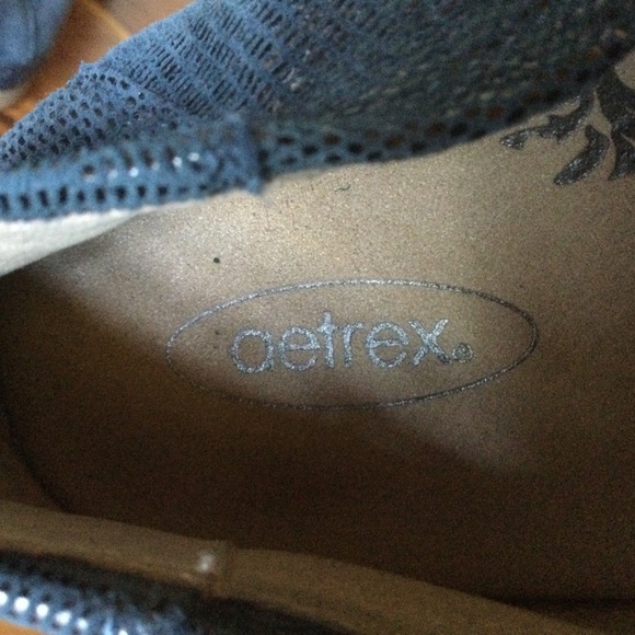 ✔️ Aetrex Kylie Casual Blue Flats Size 36 US 6-6.5 - Picture 6 of 7